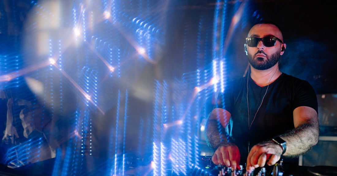 90s Rave Culture Sunglasses: Eyewear of the Electronic Underground - rave party neon sunglasses electronic music club lights