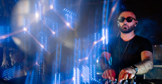 90s Rave Culture Sunglasses: Eyewear of the Electronic Underground - rave party neon sunglasses electronic music club lights